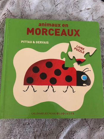Livre puzzle animaux en morceaux