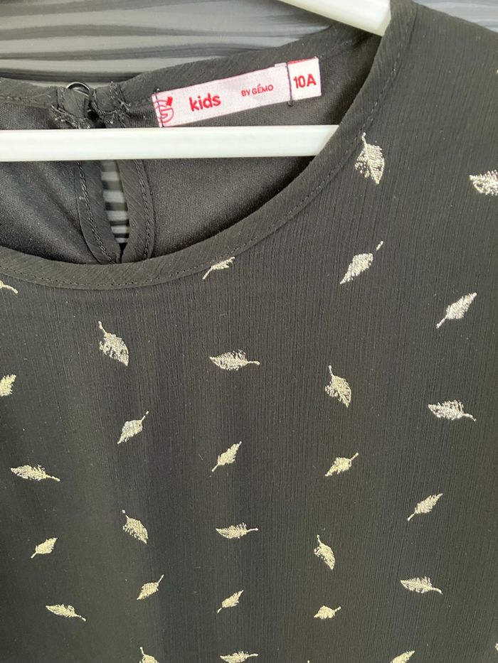 Robe noire et dorée Gemokids 10 ans - photo numéro 4