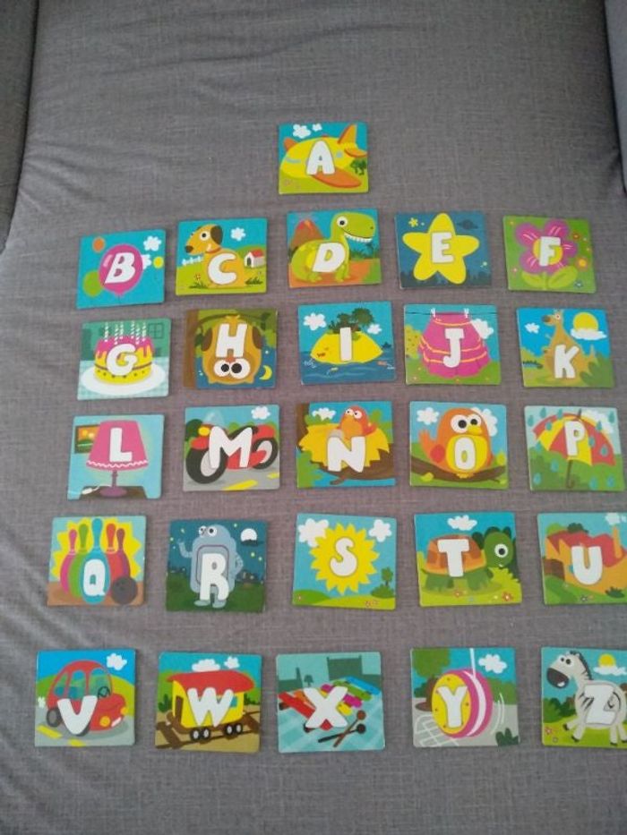 26 plaquettes alphabet