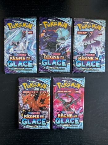 Pokemon Artset 5 Boosters Pokémon EB6 Règne de Glace FR Neuf Scellé Art Set