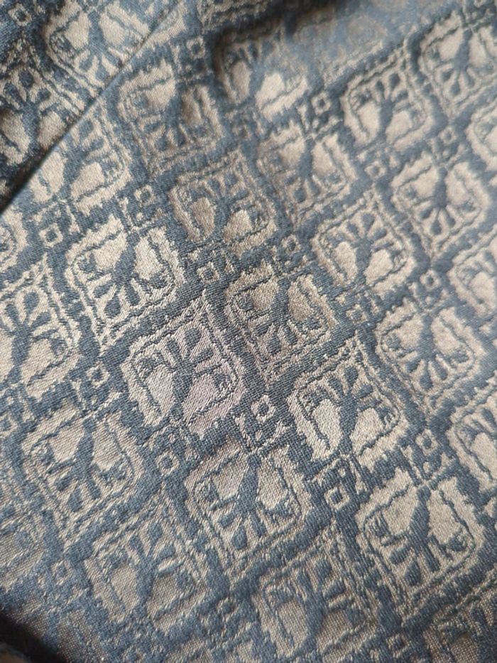 Veste neuve camaïeu motif baroque noir bronze épaulettes chic rétro élégante vintage 40 - photo numéro 4