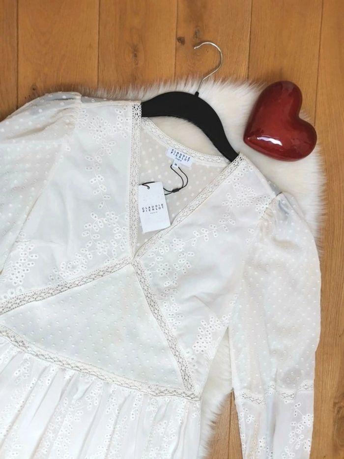 😍 Tres belle robe d'été Roma Ecru signé Claudie Pierlot | taille 36 | prix boutique 265€ 😍 - photo numéro 9