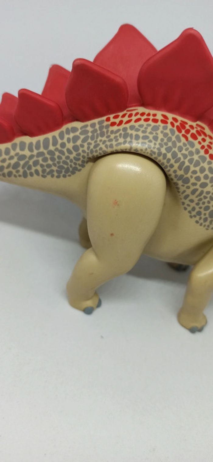Dinosaure stégosaure beige et rouge playmobil - photo numéro 2