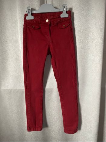 Jeans fille skinny rouge 7 ans tape à l'œil