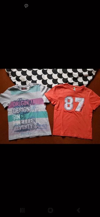 Lot de 2 tee shirts été garçon 8ans catimini orchestra