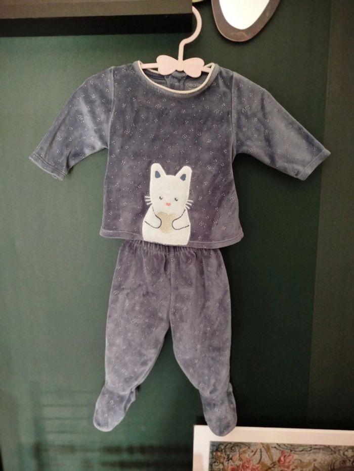 Pyjama 2 pièces 🐱 - Obaïbi - 3 mois