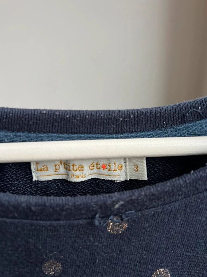 Sweat marine à pois - photo numéro 4