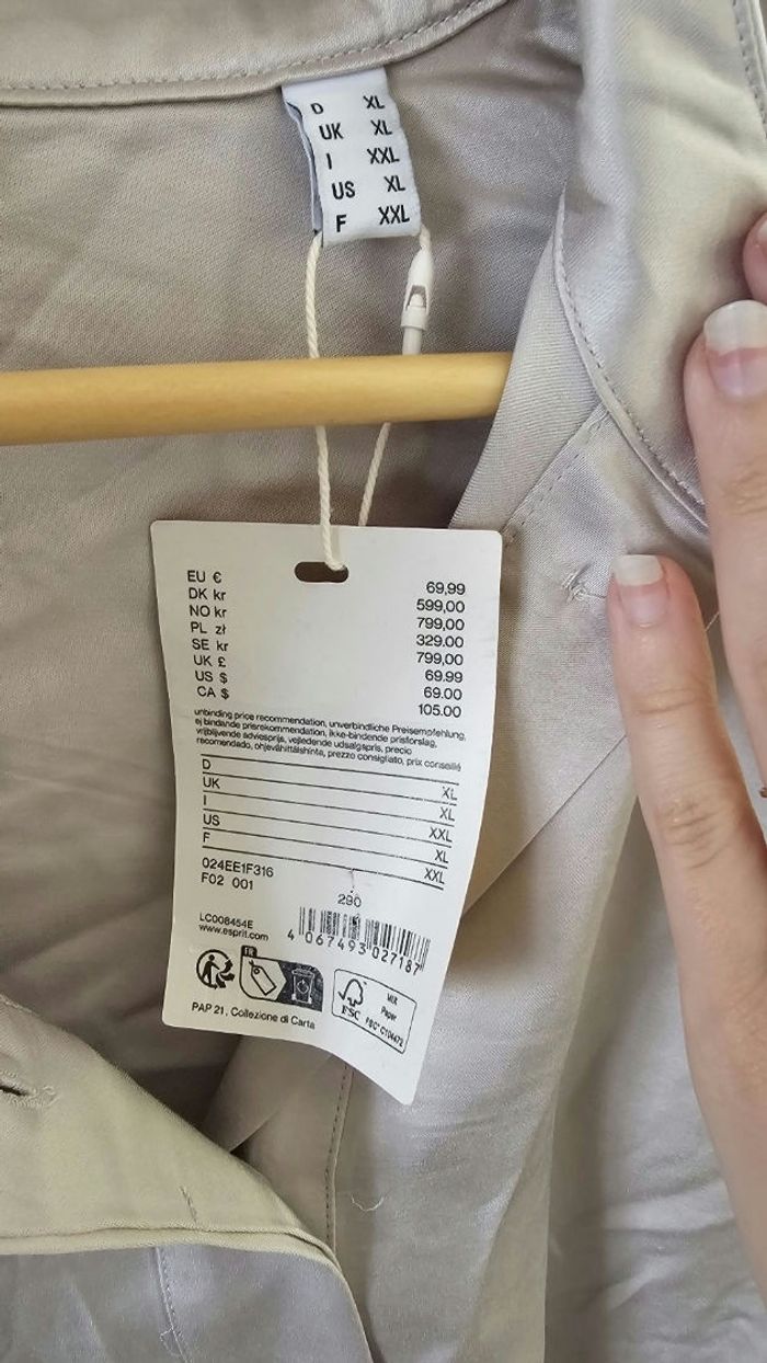 Chemisier blouse Esprit 2XL XXL taille 44 neuve avec étiquette élégante - photo numéro 3