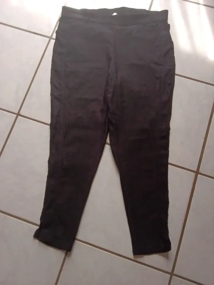 Pantalon léger noir femme taille élastique 48 - photo numéro 4