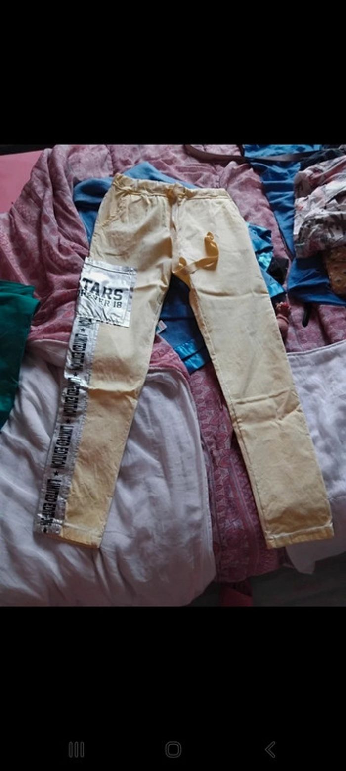 Pantalon effet usé