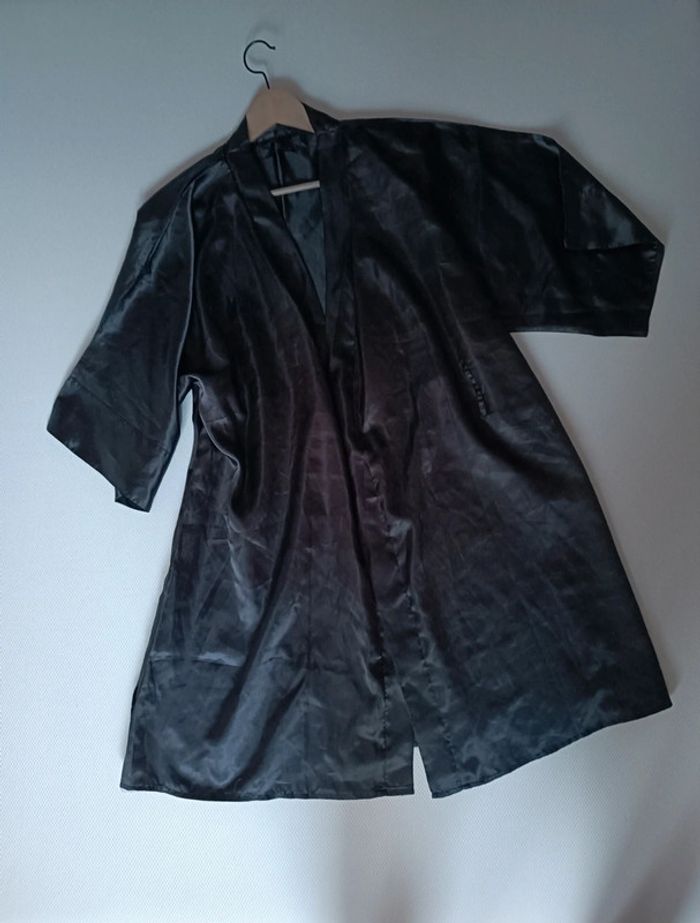 Kimono satin noir