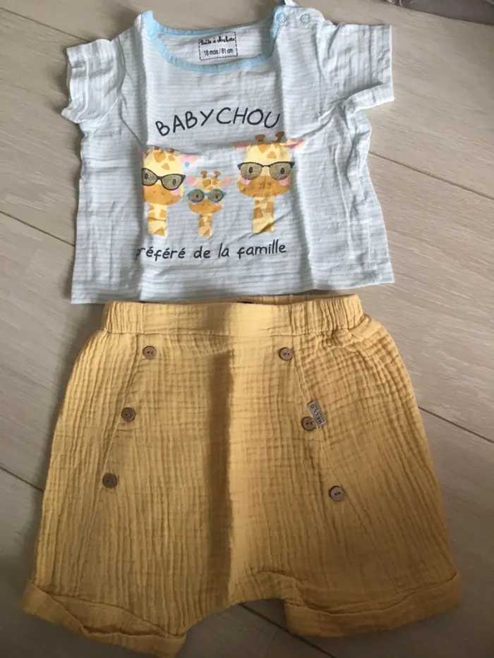 Ensemble short t-shirt 18 mois