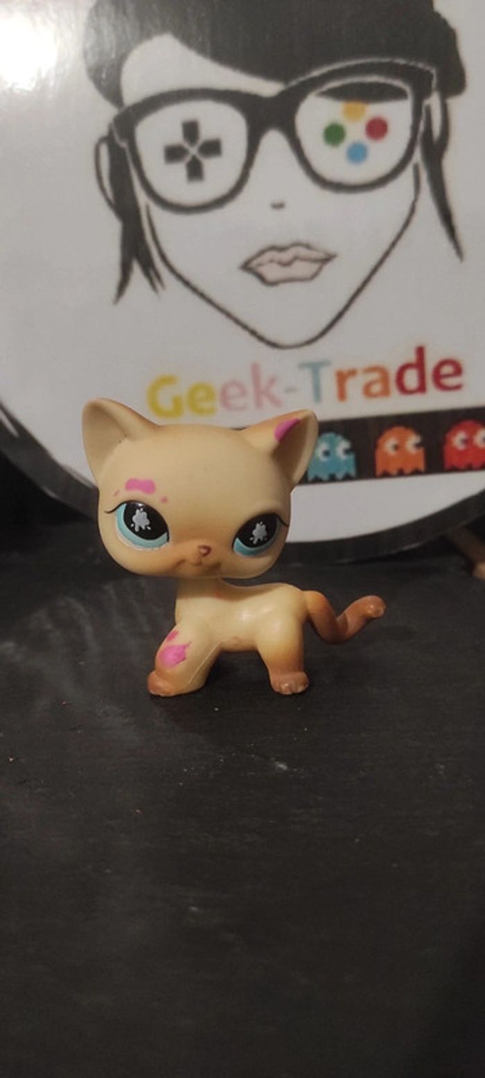Littlest Petshop LPS chat europeen 816 cat european Authentic Shorthair Pink