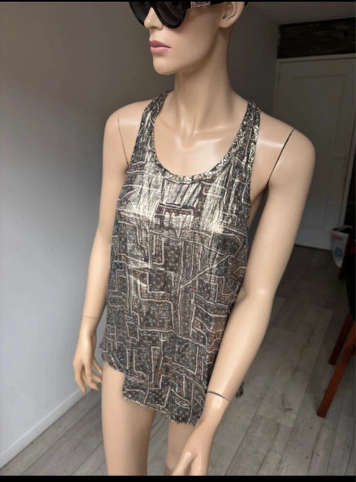 Top Isabel marant For H&M Débardeur métallique Métallisé - photo numéro 7