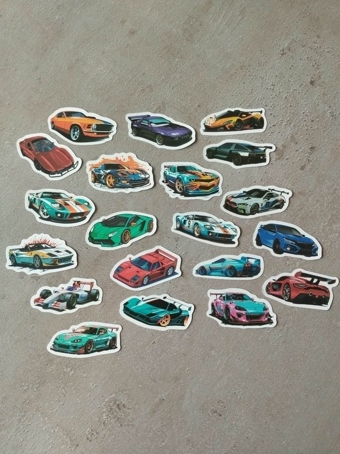 Lot X20  stickers autocollants voitures de luxes