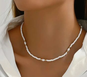 Collier fantaisie, ras du cou, acier inoxydable, neuf, idée cadeau,