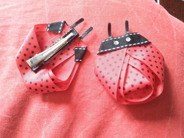 Pinces à cheveux coccinelle