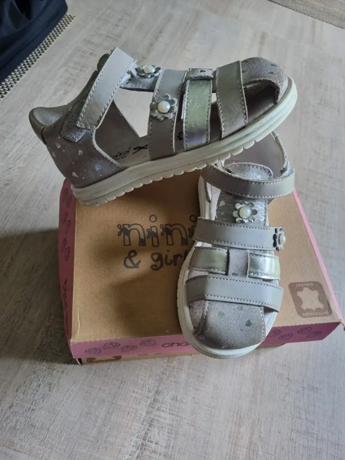 Sandales cuir fille P.26 - photo numéro 3