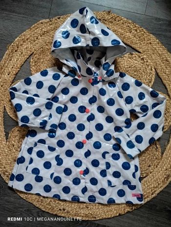 🖤Imperméable à pois – Taille 4 ans / 104 cm – Bon état avec petit défaut