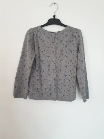 Gilet motif fleurs 6 ans