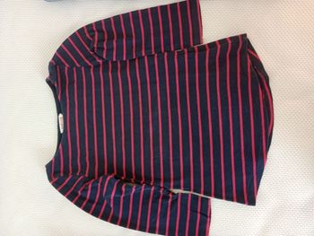 Marinière bleu marine et rouge