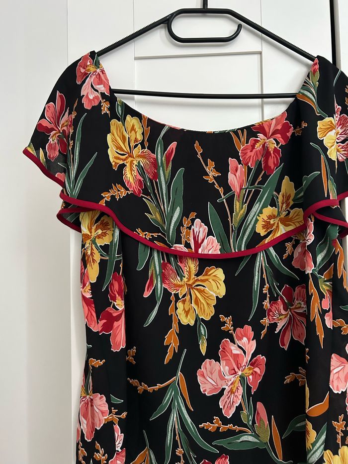 Blouse noire fleuries Giorgia Gori Taille Unique - photo numéro 5