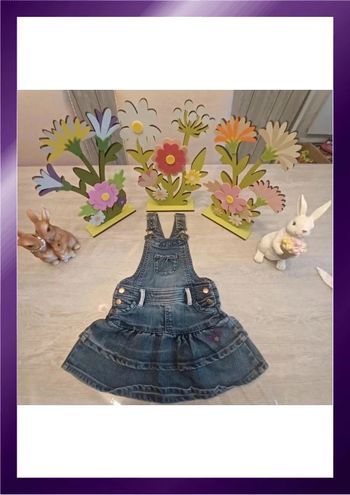 Robe en jean salopette okaou 24 mois