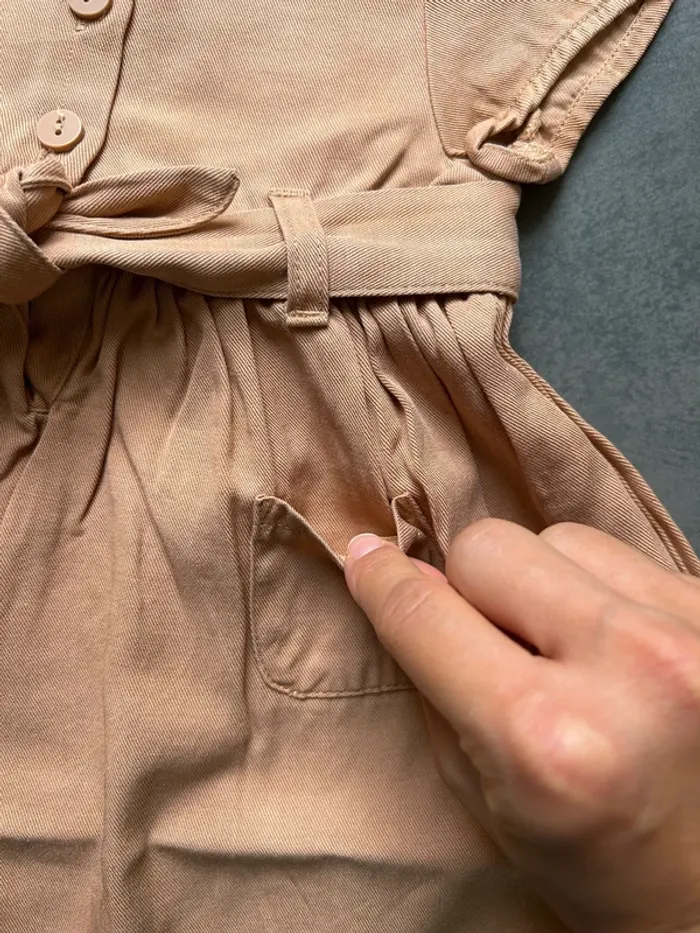 Robe manches courtes avec ceinture bébé fille Kiabi - photo numéro 2