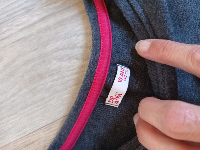 robe hiver  10 ans fille gris manche longue dpam du pareil au meme presque neuf - photo numéro 3