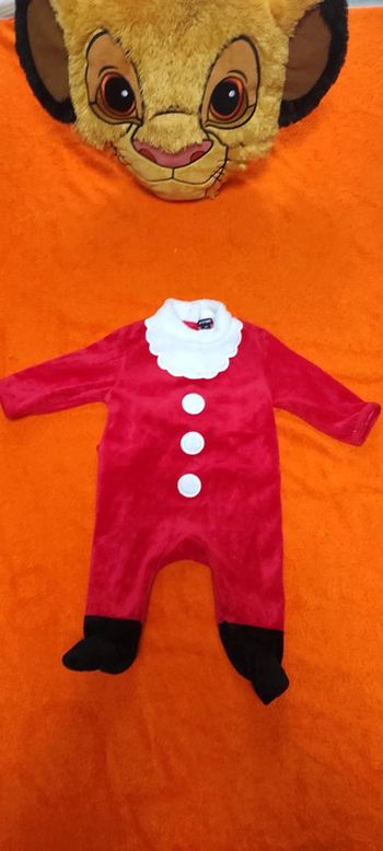 Pyjama velours de Noël Kiabi 3 mois