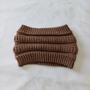 Bandeau tricot kaki TU