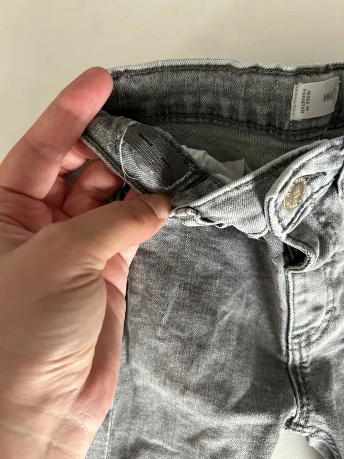 Jean slim gris fille 2-3 ans mango – denim stretch tendance - photo numéro 3