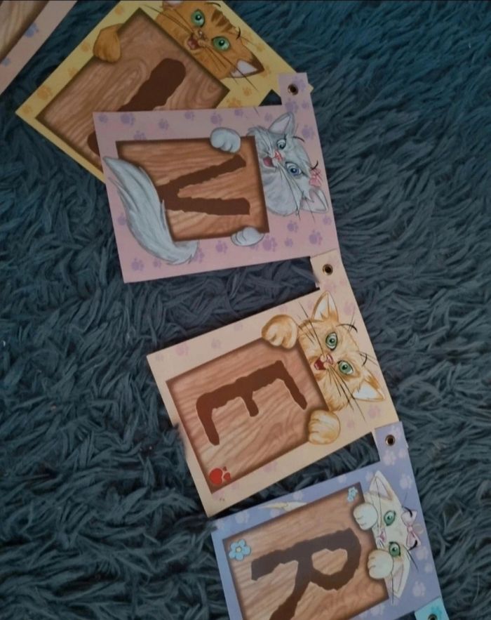 Banderole d'anniversaire avec chatons 2m50 - photo numéro 6