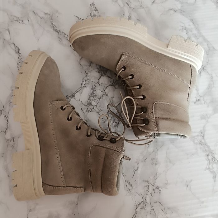 Texto bottines en daim crème beige - photo numéro 4