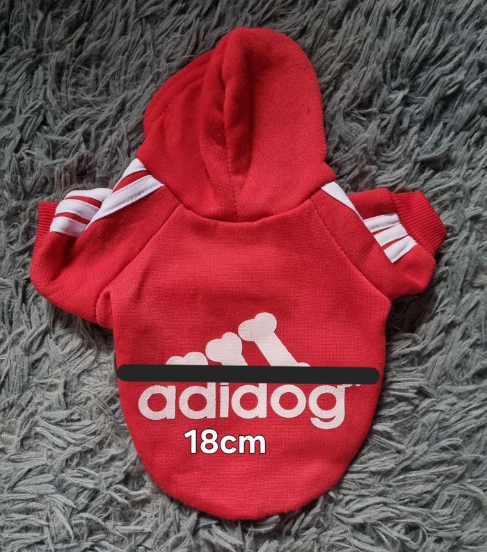 Pull rouge à capuche taille XS chien ou chat - photo numéro 6