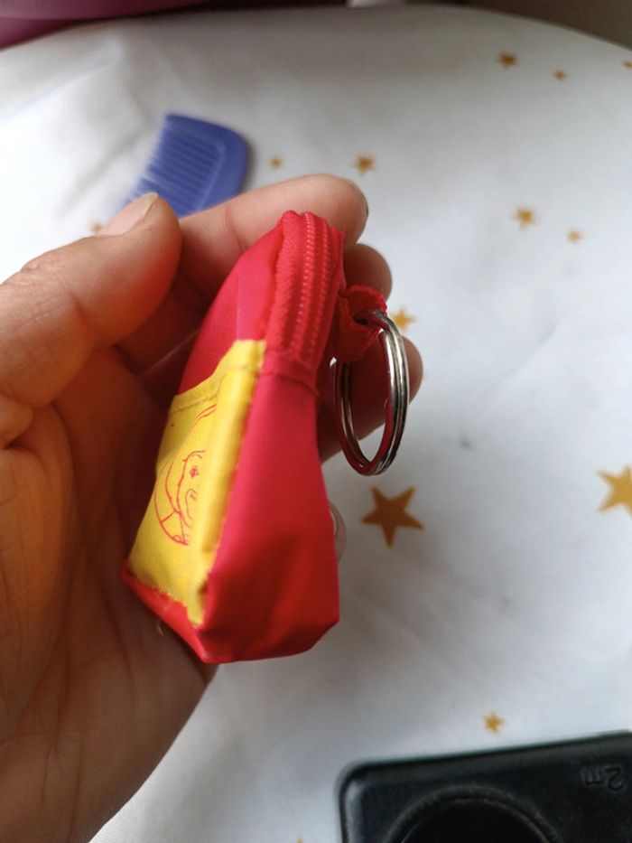 Grimace Ronald peigne sac bag mini small vintage violet purple 1993 brush keychain McDo happy - photo numéro 5