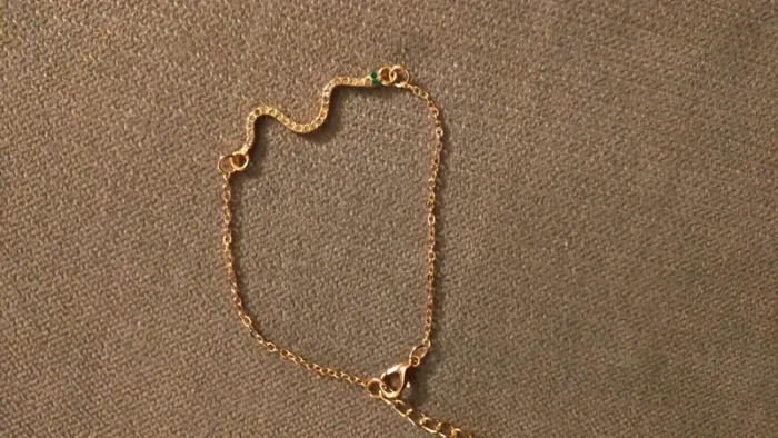 Bracelet forme de serpent doré, femme - photo numéro 8