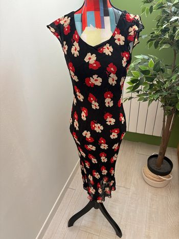 Robe Burton | Noir avec motifs | Taille 38