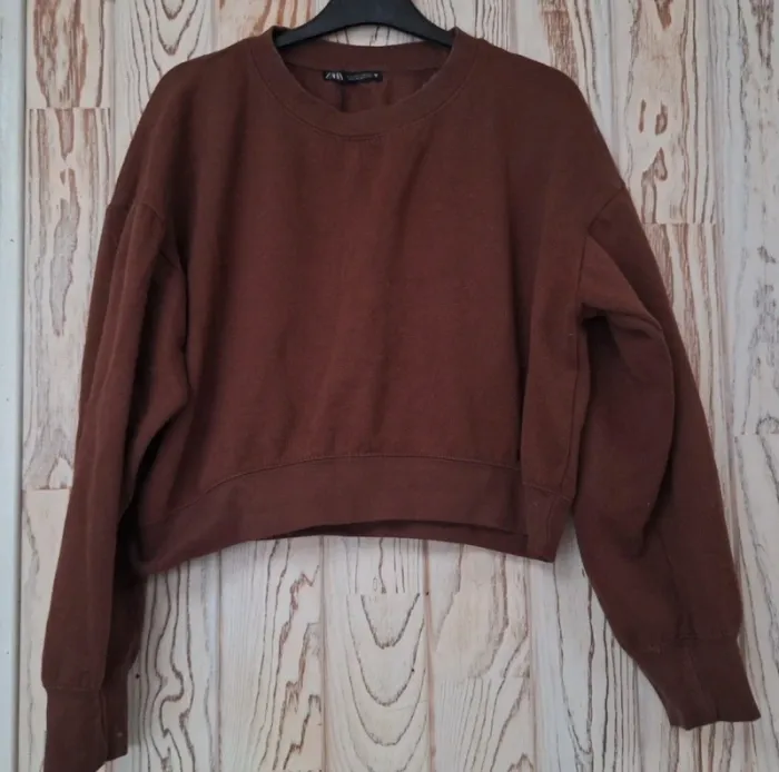 Petit sweat top taille S en très bon état marron "zara"