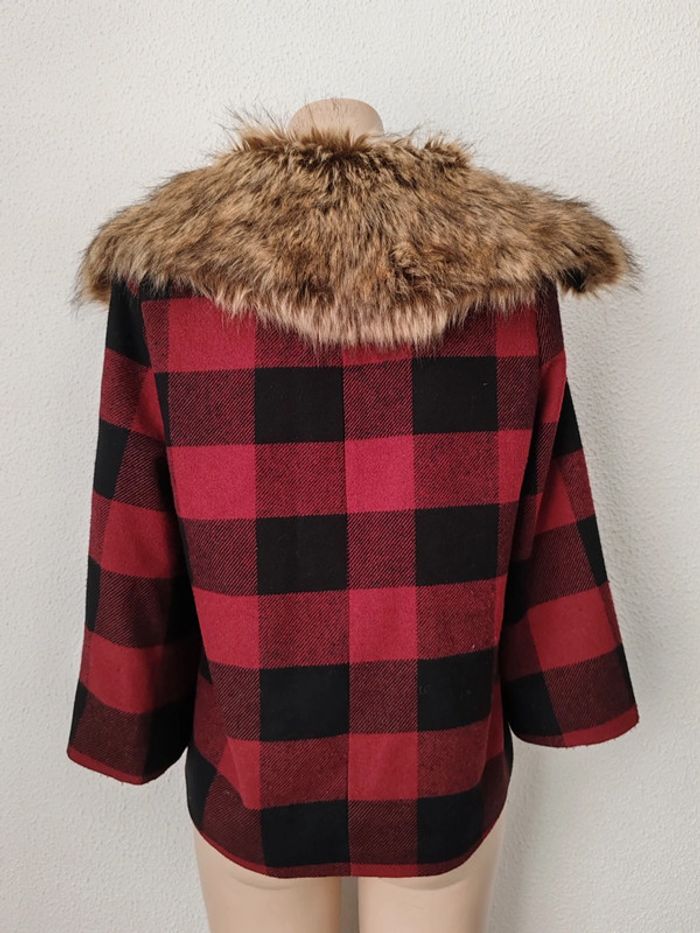 Manteau court col avec fourrure Atmosphère taille 38 - photo numéro 2