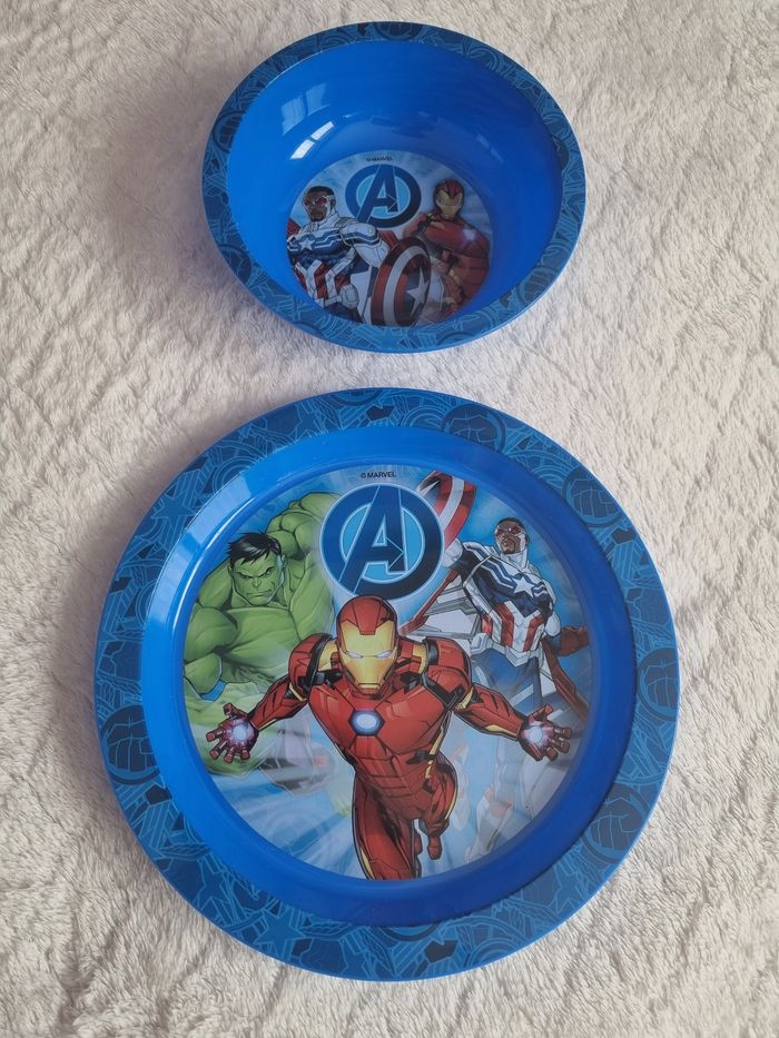 Assiette et bol marvel