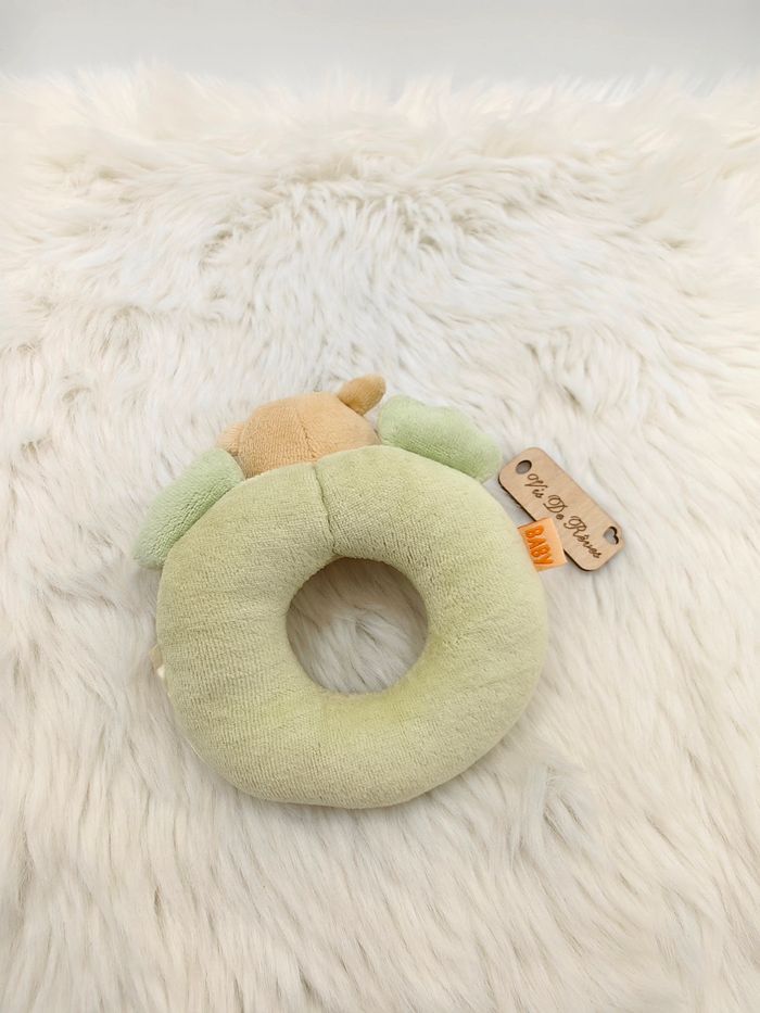 Hochet Jaune Vert Hippo hippopotame Bébé Vert orange Jaune KMB Baby - photo numéro 2
