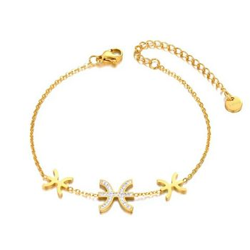 Bracelet Kabyle doré en acier inoxydable