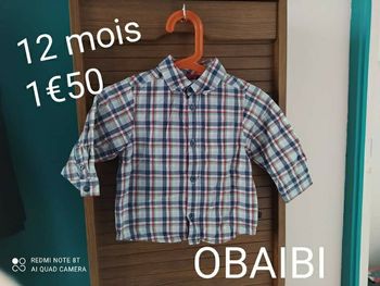 Chemise Taille 12 mois