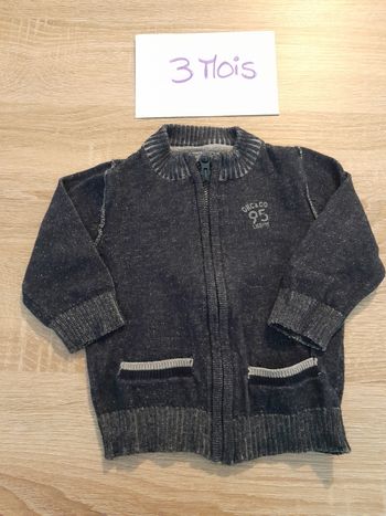 Gilet zippé  3mois