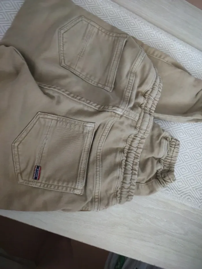 Pantalon cargo beige stretch 12 ans - photo numéro 3