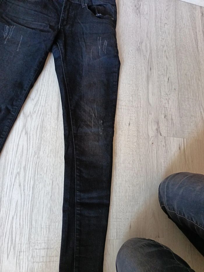 Pantalon jeans 38 M femme gemo tbe noir - photo numéro 5