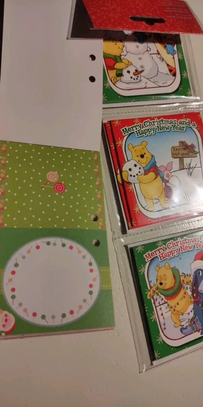 Lot de cartes de voeux et étiquette cadeaux thème Noël neuf avec étiquette