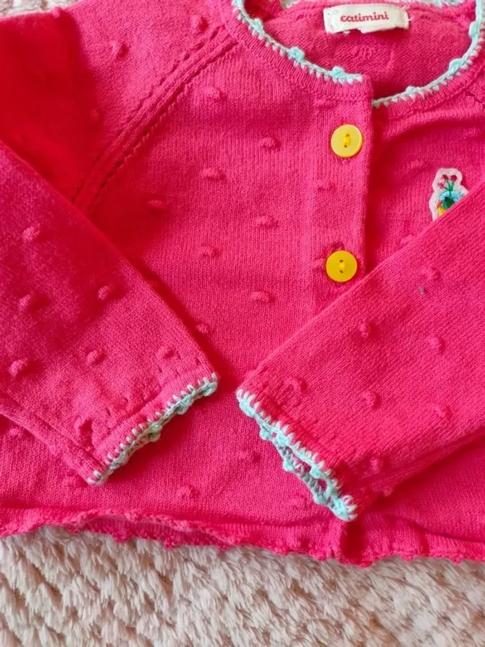 Gilet rose Catimini 3 mois - photo numéro 3