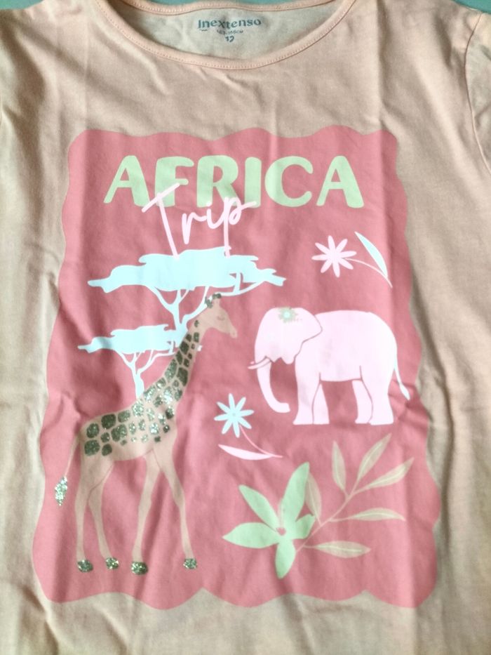 🧡 T-shirt manches courtes savane - 12 ans - In extenso - Très bon état 🧡 - photo numéro 2